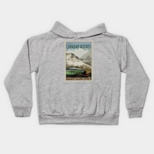 Retro Railway Travel Canada_04 Kids Hoodie